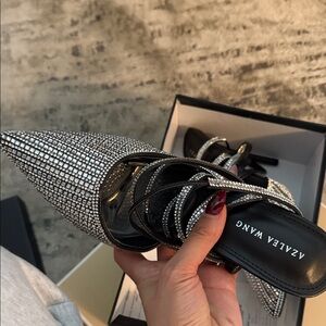 Women's Black and Silver Heels